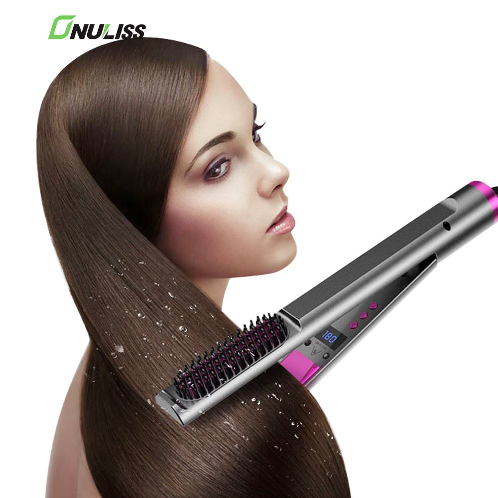 ONULISS Portable Professional Travel 450 Degrees Hair Straightener Steam Titanium Flat Iron